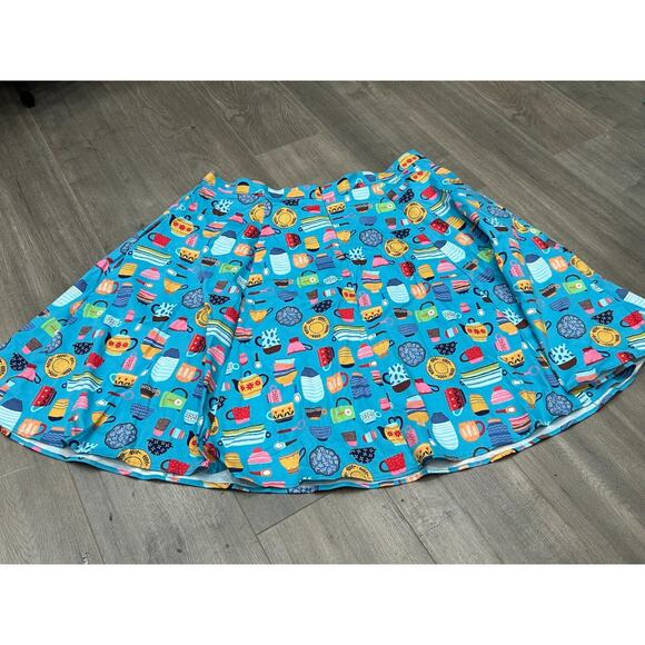 Eva Rose Womens Multicolor Stretch MCM Kitchenware Mini Swing Skirt Plus Size 3X - Picture 3 of 10